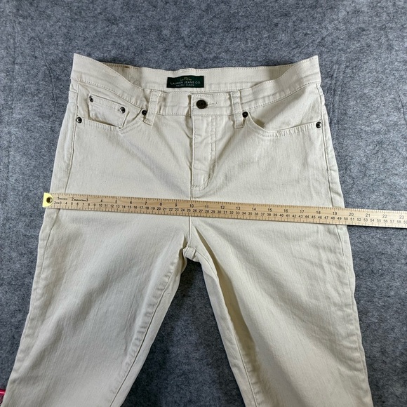 Lauren Ralph Lauren Cream Size 10 Jeans Never Worn - Picture 9 of 16